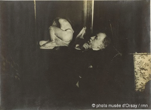 Edgar Degas Self-portrait at the statue of Bartholomew